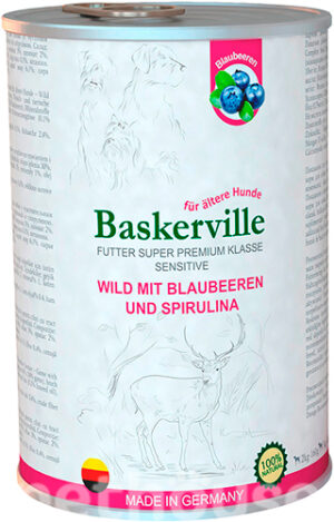 Baskerville Sensitive Оленина з чорницею та спіруліною для собак