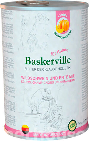 Baskerville Holistic Кабан та качка з гарбузом та зеленню для собак